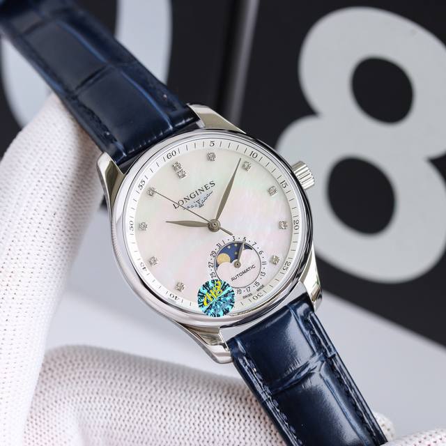 白壳 ，钻壳 ，钢带50，月相450 H8 女神必备，浪琴全新名匠女款制表传统系列L2.409..4.87.4简约优雅尽显从容气度！ 功能与原版同步 把头拨到第