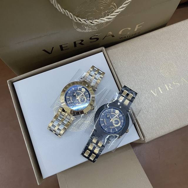 Original石英男士腕表， 年度新款Ve系列，时尚的都市运动风格，充满现代感的男士潮流腕表，时尚渗透到整个表盘里，12点位置镶有经典美杜莎头像，外圈亦饰有品