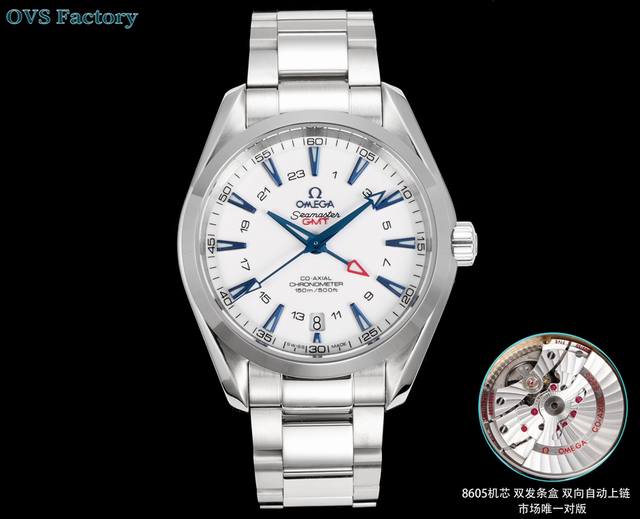 白 -金 钢带+100。 Ovs 海马150 米Gmt 搭载全新1:1一体机芯。尺寸43Mm全新上市！1:表盘：以游艇 “柚木”板为素材 设计独特条纹表盘 Gm