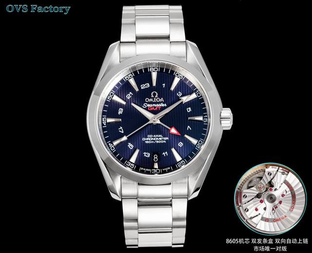 白 -金 钢带+100。 Ovs 海马150 米Gmt 搭载全新1:1一体机芯。尺寸43Mm全新上市！1:表盘：以游艇 “柚木”板为素材 设计独特条纹表盘 Gm