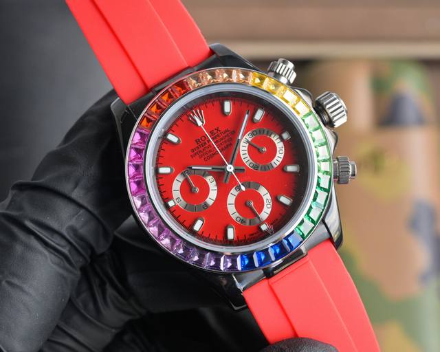 新品劳力士Rolex 迪通拿系列 316L精钢表壳 尺寸43Mm 矿物质镀膜玻璃耐磨 超强夜光 日本多功能计时石英机芯 进口橡胶表带 原装扣 爱不释手的劳力士迪