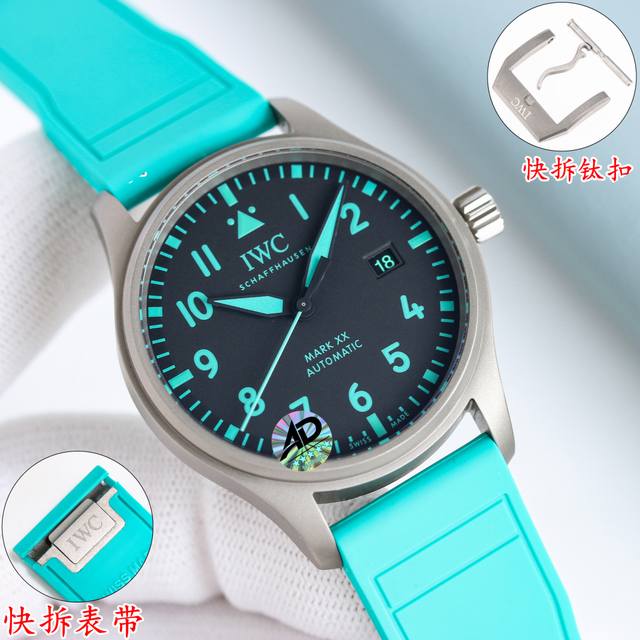 tw 新品重磅来袭 Iwc万国全新马克二十Amg马石油F1车队特别版Iw328210 瑞士空中巡逻兵钛金属限量版Iw328209 1 表壳：五级钛材料 2 尺寸