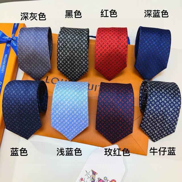 Men's Tie Series L Logo Pattern Tie, the rare Monogram Classic tie organically c