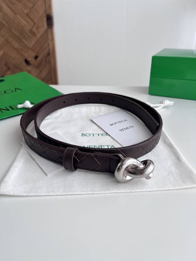 Bv 2025 Newest Women's Braided Belt, Handmade Intreccio Large Check Braided Doub