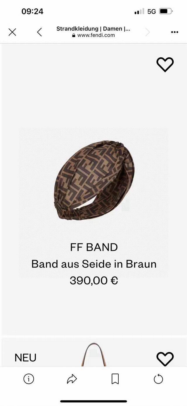 Comes with packaging box. Fendi F headband, retro and elegant, simple and versat