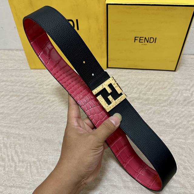 Image Packaging Fendl 40mm wide double-sided original calfskin with single ruthe