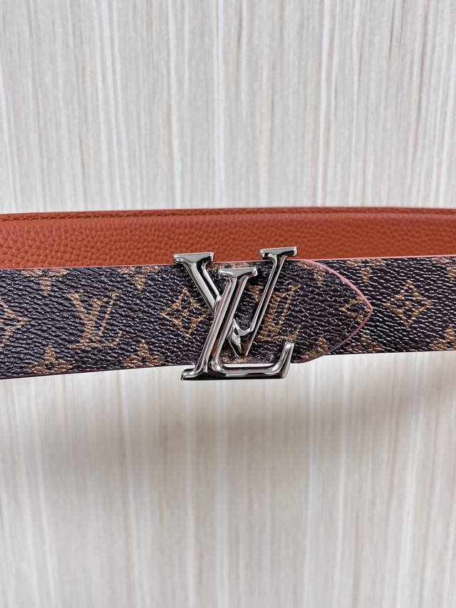 Flowergram Reversible Belt: This belt combines Monogram canvas and Monogram embo