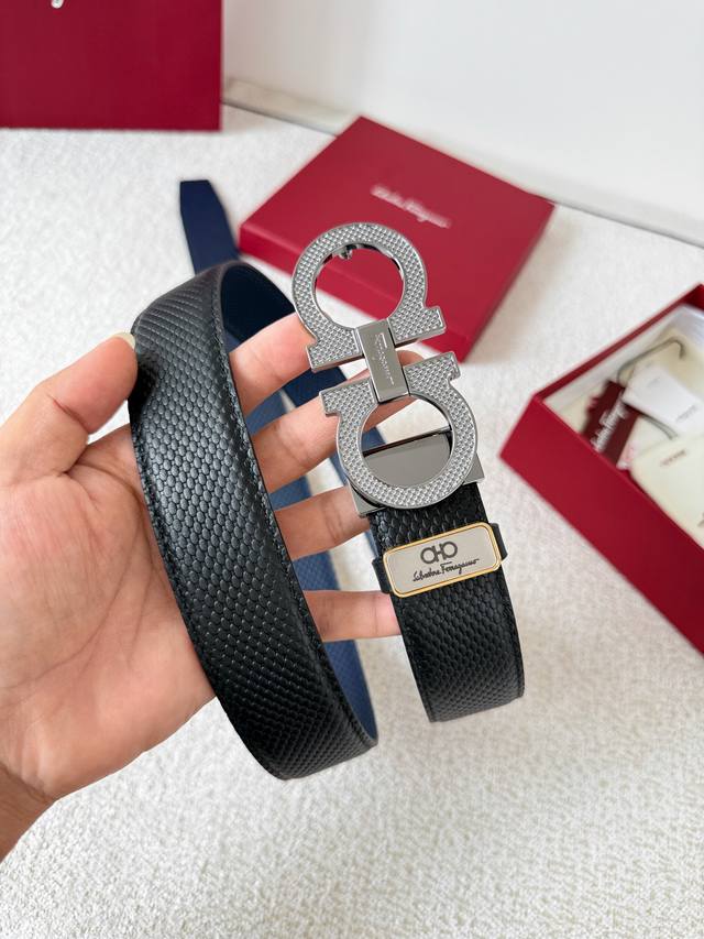 Product Name: Ferragamo Belt, Original Single Belt Model: Hook, Classic Buckle M