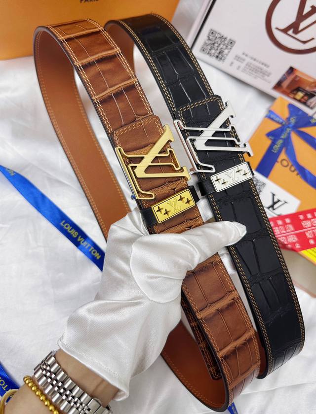 Belt: Louis Vuitton top-grade original replica. belt: 100% top-grain cowhide, gu