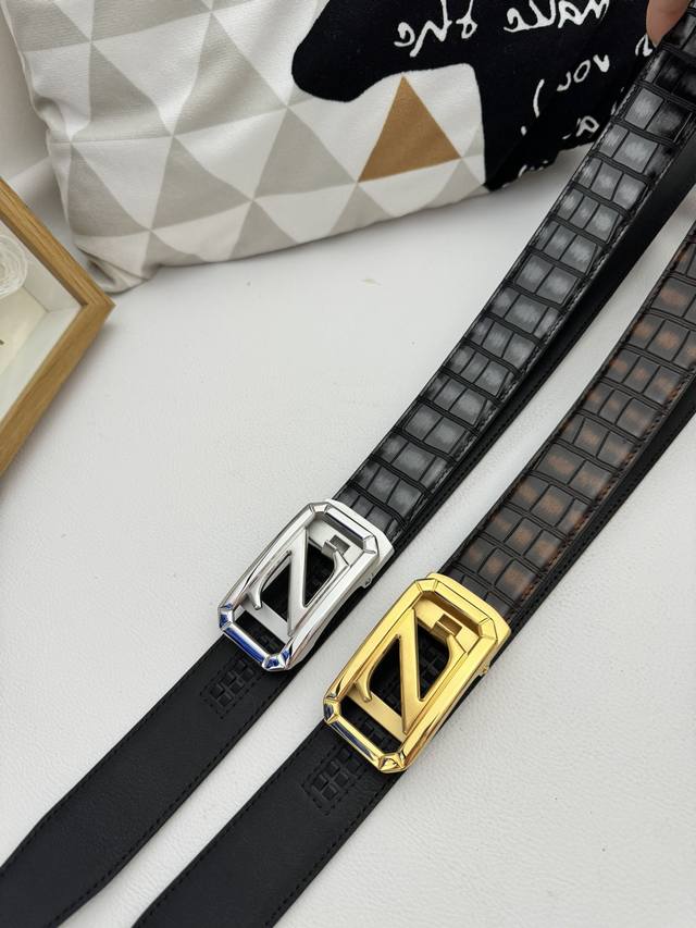 Product Name: Zegna Original Automatic Buckle Belt Material: 100% Top Layer Cowh