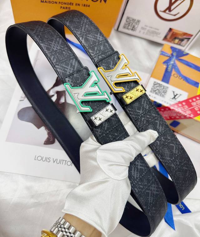 Belt: Louis Vuitton top-tier replica. belt: 100% top-grain cowhide, genuine leat