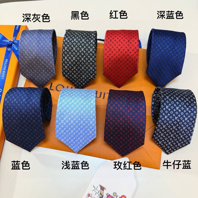 Men's Tie Series L Logo Pattern Tie, the rare Monogram Classic tie organically c