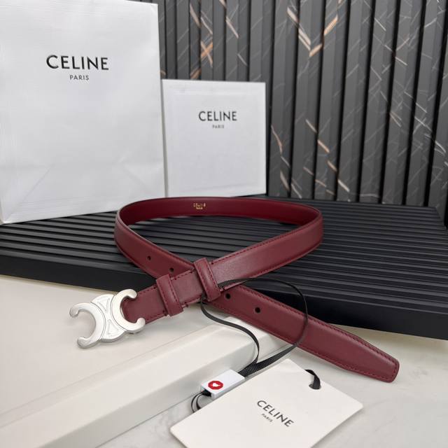 Celine SS20 New Arrival Triumph Logo Korean Style Fashion Belt, unisex, 2.5cm wi