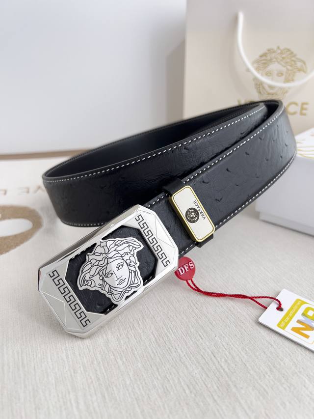 Product Name: Versace Original Belt/Leather Bag Model: Hook buckle, classic man-