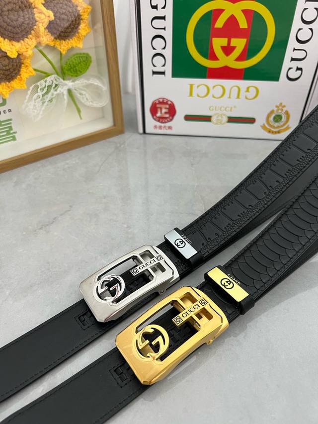 Product Name: Gucci Automatic Leather Belt Material: Original cowhide leather be