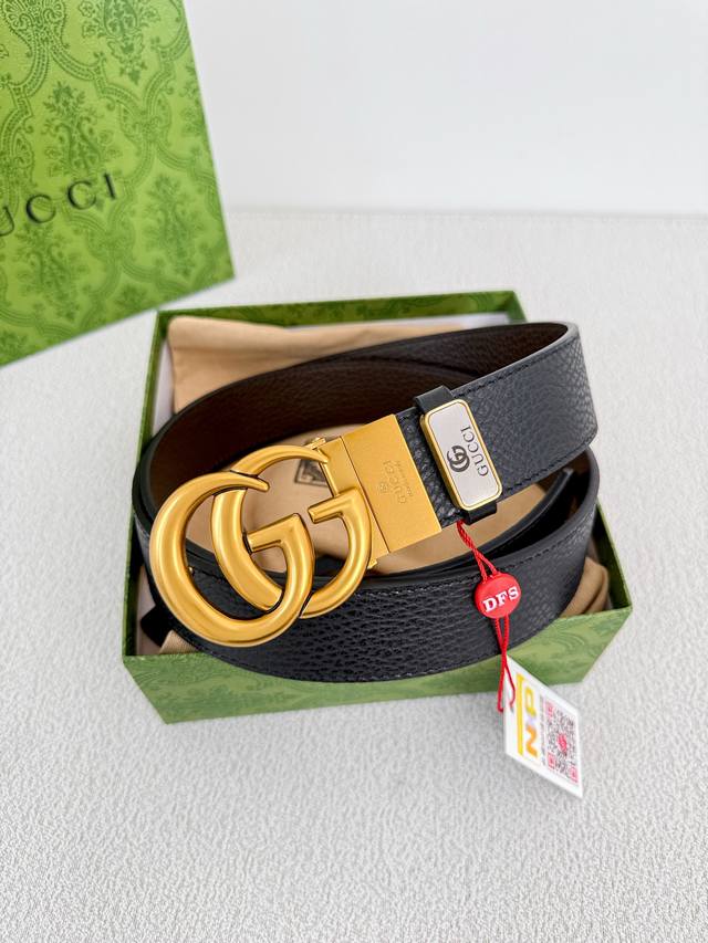 Product Name: Gucci Original Belt/Leather Bag Model: Hook buckle, pure copper bu