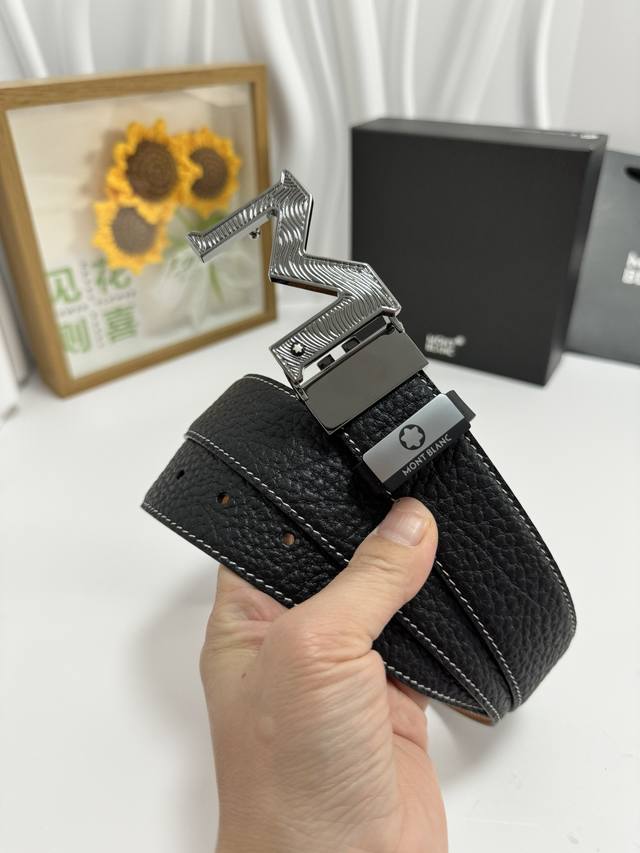 Product Name: Montblanc Material: 100% top-grain cowhide belt, guaranteed genuin