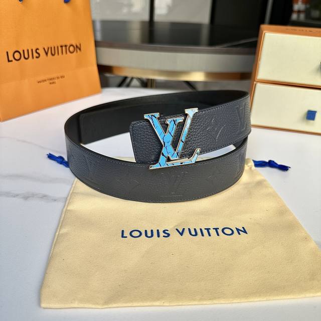 Louis Vuitton (Ddd) Full set packaging, 40mm width, genuine one-piece cast metal