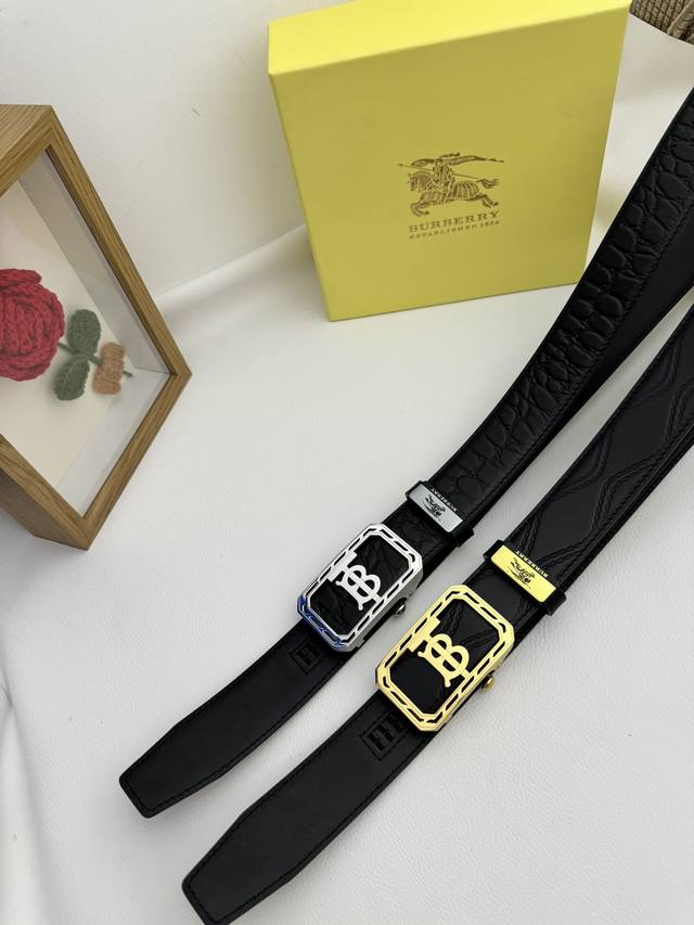 Product Name: Burberry Automatic Leather Belt Material: 100% Top Layer Cowhide L