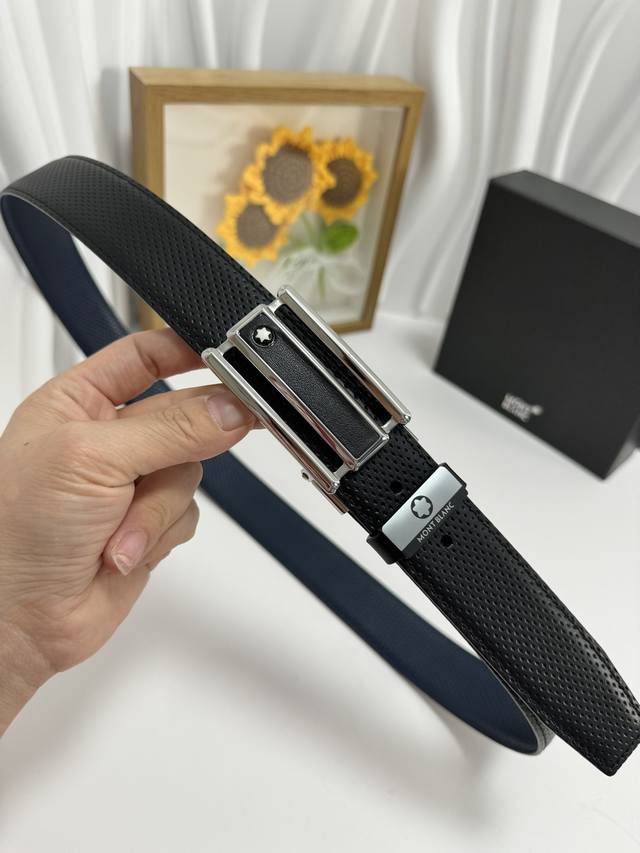 Product Name: Montblanc Material: 100% top-grain cowhide belt, guaranteed genuin