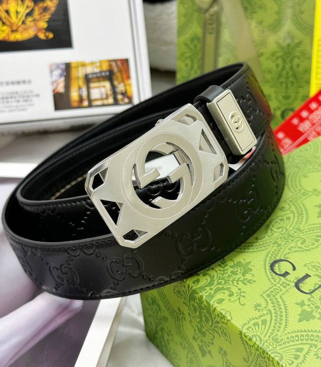Belt: Gucci Automatic Buckle - Belt: Top-grade original replica. Gucci automatic