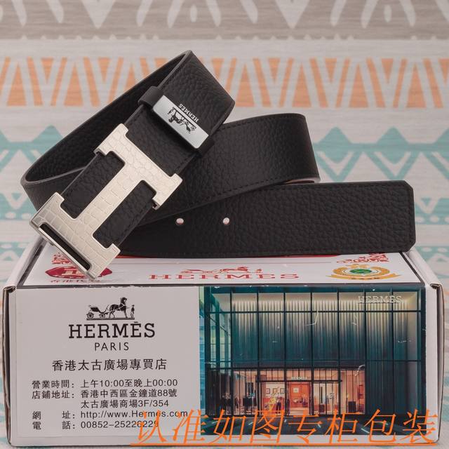 Men's Belt: Hermes Original Cowhide Belt (Ddd) Men's Leather Belt: 100% Top Laye