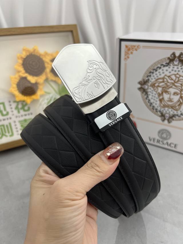 Product Name: Versace Automatic Buckle Material: 100% Genuine Top-Grain Cowhide