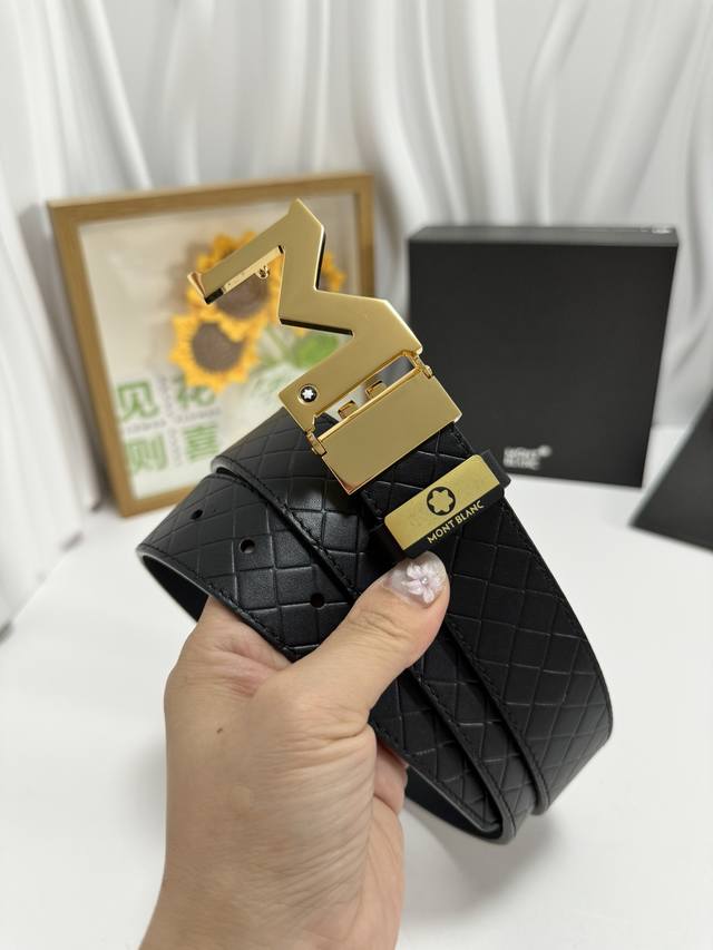 Product Name: Montblanc Material: 100% top-grain cowhide belt, guaranteed genuin