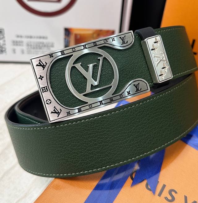 Belt: Louis Vuitton Top Replica - Belt: 100% imported top-grain cowhide, genuine
