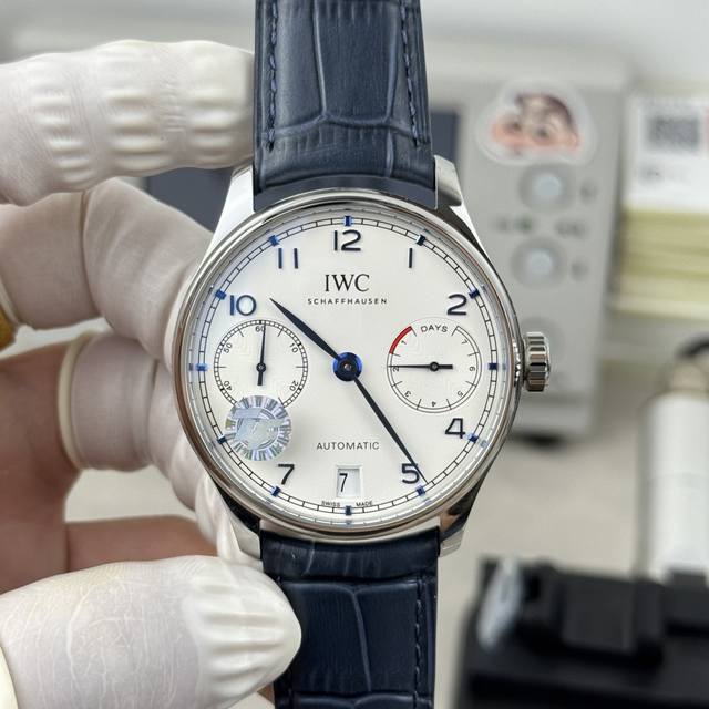 Zf 万国葡萄牙七日链系列 42Mm白壳白面款 搭载定制版52010全动自机械 葡七 葡7