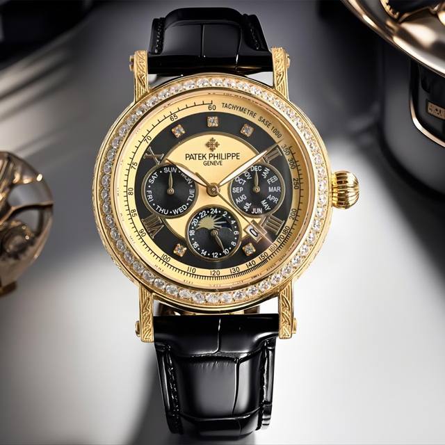 白 金 Tw Factory 百达翡丽 Patek Philippe 复杂功能系列-Rp10 纯手工-雕花 腕表-惊艳登场，Pp50毫米的表径适配大众男性手寸，