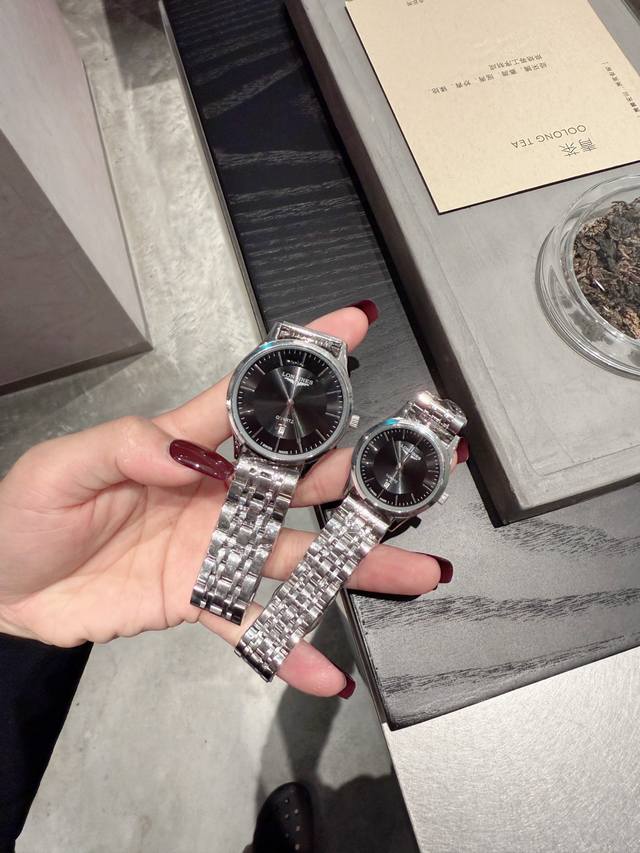 金壳+20钢带20 新款浪琴-Longines 精品情侣腕表 经典三针设计 尊贵大气 绅士风范 卓越品质 热卖全城 采用进口石英机芯 顶级316精钢表壳 进口小