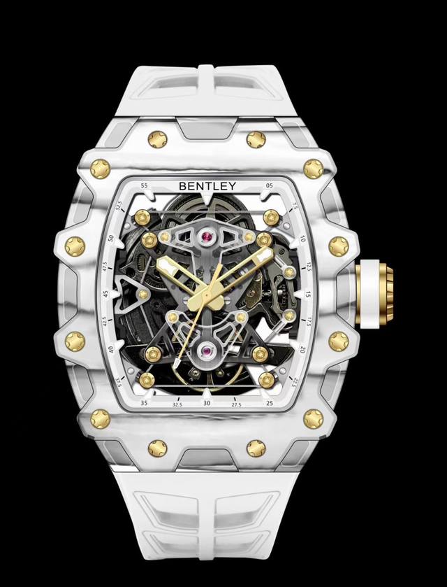 Bentley-宾利 The Vibrance 炽影 Bl-71系列 超薄碳钎维表壳 品牌独立研发 瑞士Bx1978自动上链机芯 双面镂空设计 防水30米 表径