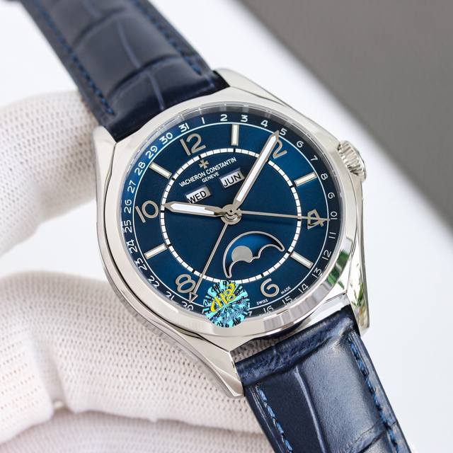 统一价： Vc江诗丹顿伍陆之型 Fiftysix全日历系列 腕表 型号 4000E 000A-B548 B439 B438 B065 表壳 尺寸40Mm真正同步