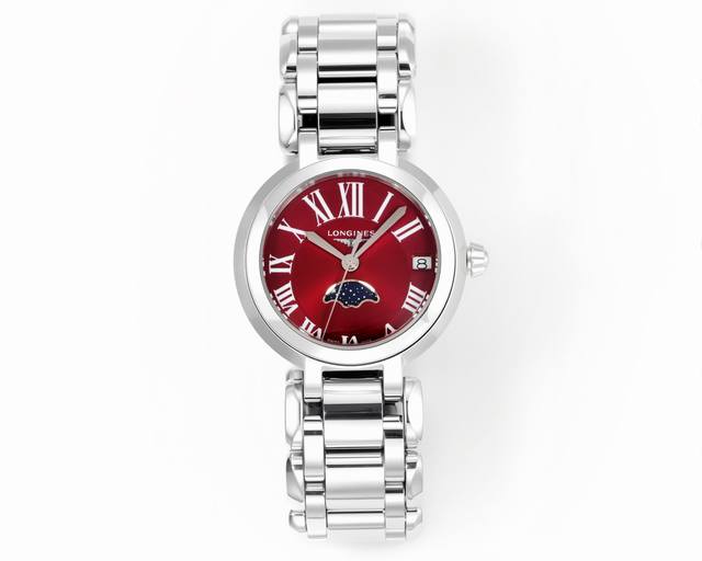 Kb出品， 浪琴 Longines 匠心之作 落落大方 腕间淑女] --浪琴表心月系列月相腕表优雅而至。典雅别致的外观，瑞士朗达月相石英机芯，真月相功能 月相一