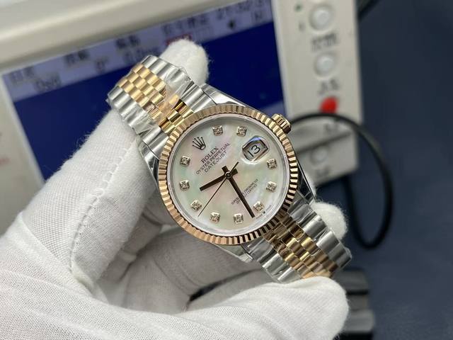 Vr Factory2025墙裂推荐 诚意之作 致敬经典 市场顶级复刻版本 劳力士Rolex日志型腕表系列36Mm，塑造经典腕表典范，细节方面： 1搭载3235
