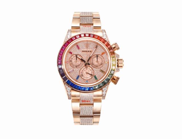 Ms Factory 飞越彩虹之巅---劳力士彩虹圈迪通拿 铂金眼 Cal.7750机械计时， “二代彩虹迪通拿”表壳、表带采用316L精钢材质打磨，每个壳套全