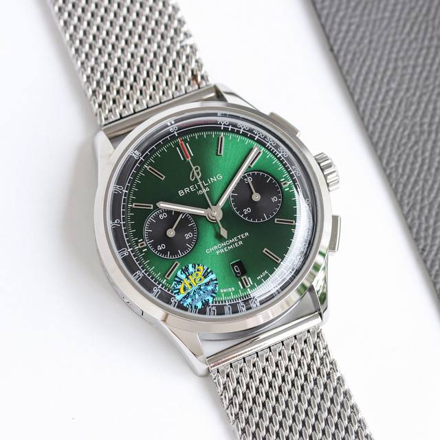 统一价： Tw新品百年灵璞雅B01计时腕表Premier B01 Chronograph 吴彦祖同款 材质： 316L精钢 直径： 42毫米 厚度： 13.65