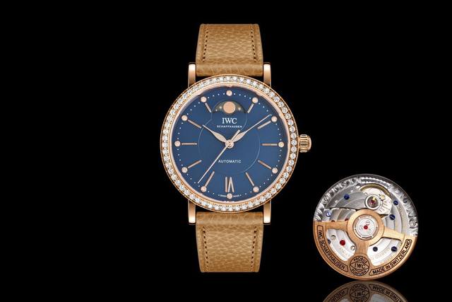 Tw Factory新品 颜值巅峰 Iwc旗下最耀眼的明星，万国长动能月相专家。 全新的柏涛菲诺系列Iw659601透底腕表。独家巨资订制万国Cal.3 真月相