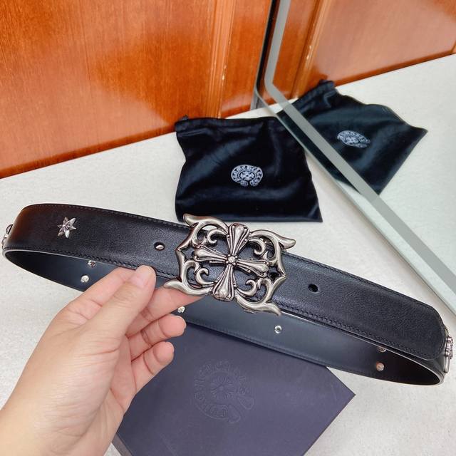 Chrome Hearts detachable silver-plated 925 sturd buckle, featuring imported ori