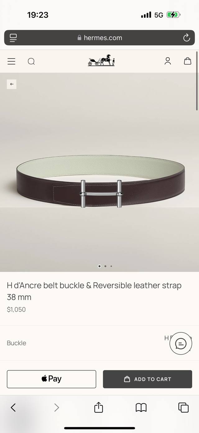 H Dancre premium hardware paired with imported cream-white Evercolor leather, 38