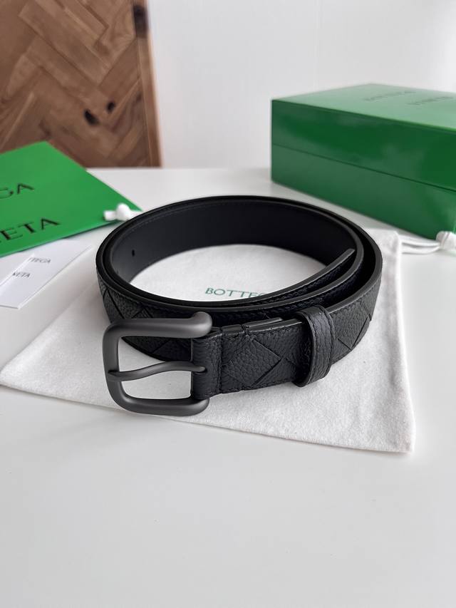 Bv 2025 Newest Men's Braided Belt, Handmade Intreccio Large Check Braided Italia