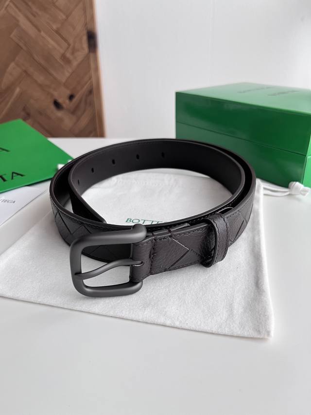 Bv 2025 Newest Men's Braided Belt, Handmade Intreccio Large Check Braided Italia