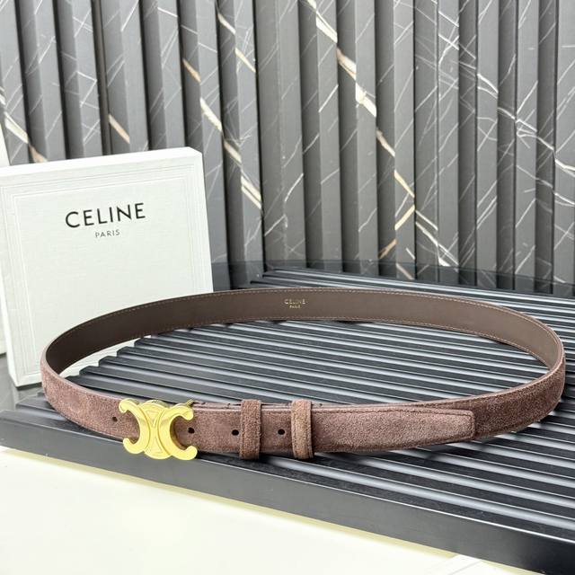 Cowhide Leather Cowhide Leather Lining Mid-Waist Gold Finish Width: 1 inch 2.5