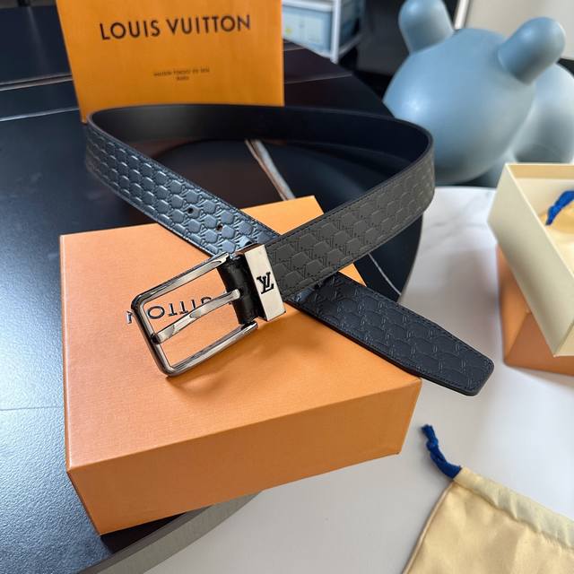 Original Packaging 1.0 L0Uis Vuitt0N New Season Men's Original Single Belt, 35mm