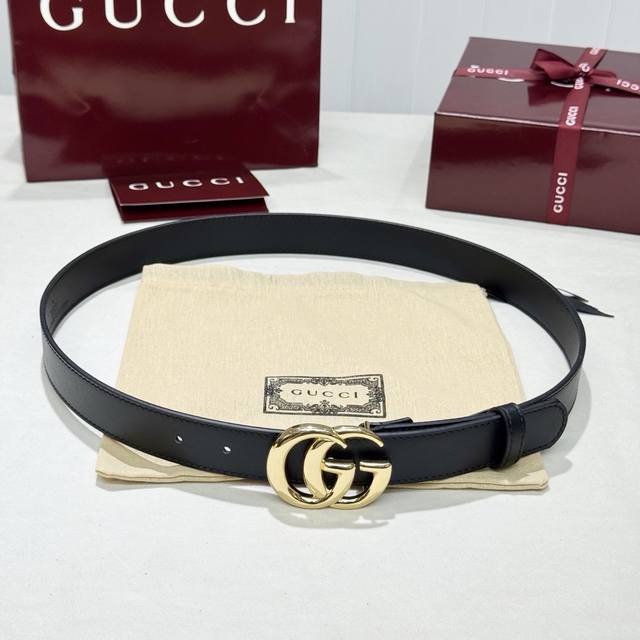 G brand little fairy belt, 3.0cm wide, new autumn/winter Nappa calfskin belt, ve
