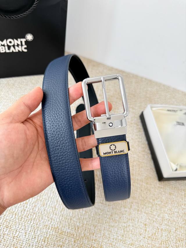 Product Name: Montblanc Original Single Belt Model: Pin Buckle, New Original Cl