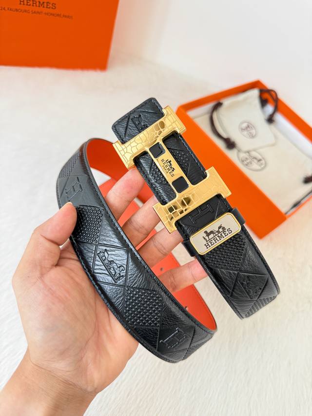 Product Name: Hermes Belt (Original) Model: Hook buckle, classic pure steel buc