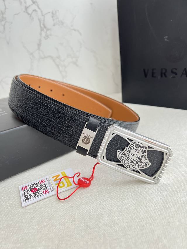Product Name: Versace Original Belt/Leather Bag Model: Hook buckle, classic man
