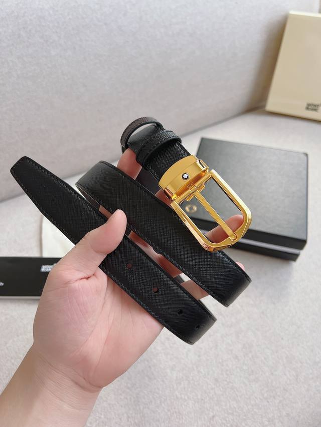 Wanbaojia - Original Order# Business Genuine Leather Automatic Buckle Belt Simpl